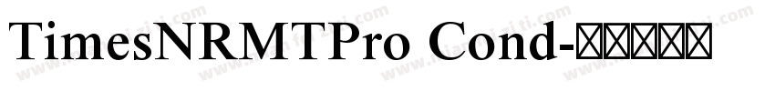 TimesNRMTPro Cond字体转换